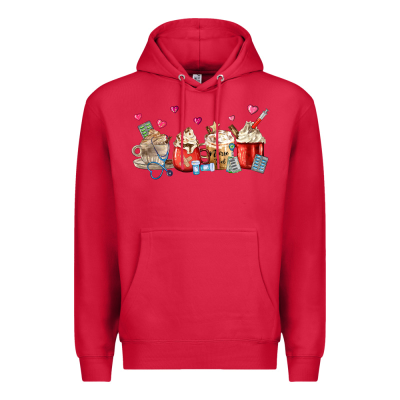Nurse Coffee Cups Premium Hoodie by MaliasSmallBusiness | Teevron