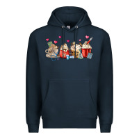 Navy Nurse Coffee Cups Premium Hoodie - MaliasSmallBusiness