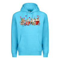 Ocean Blue Nurse Coffee Cups Premium Hoodie - MaliasSmallBusiness
