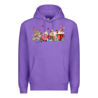 Purple Nurse Coffee Cups Premium Hoodie - MaliasSmallBusiness