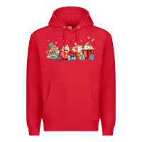 Red Nurse Coffee Cups Premium Hoodie - MaliasSmallBusiness