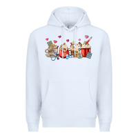 White Nurse Coffee Cups Premium Hoodie - MaliasSmallBusiness