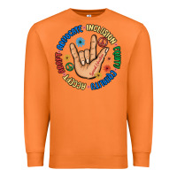 Carrot advocate inclusion equity equality accept adapt Premium Sweatshirt - MaliasSmallBusiness
