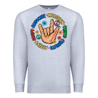 Heather Grey advocate inclusion equity equality accept adapt Premium Sweatshirt - MaliasSmallBusiness