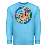 Ocean Blue advocate inclusion equity equality accept adapt Premium Sweatshirt - MaliasSmallBusiness