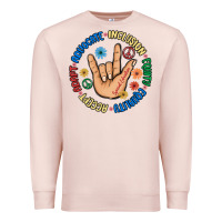 Pale Pink advocate inclusion equity equality accept adapt Premium Sweatshirt - MaliasSmallBusiness