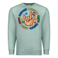 Seafoam advocate inclusion equity equality accept adapt Premium Sweatshirt - MaliasSmallBusiness