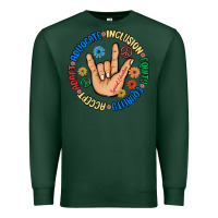 Sports Green advocate inclusion equity equality accept adapt Premium Sweatshirt - MaliasSmallBusiness