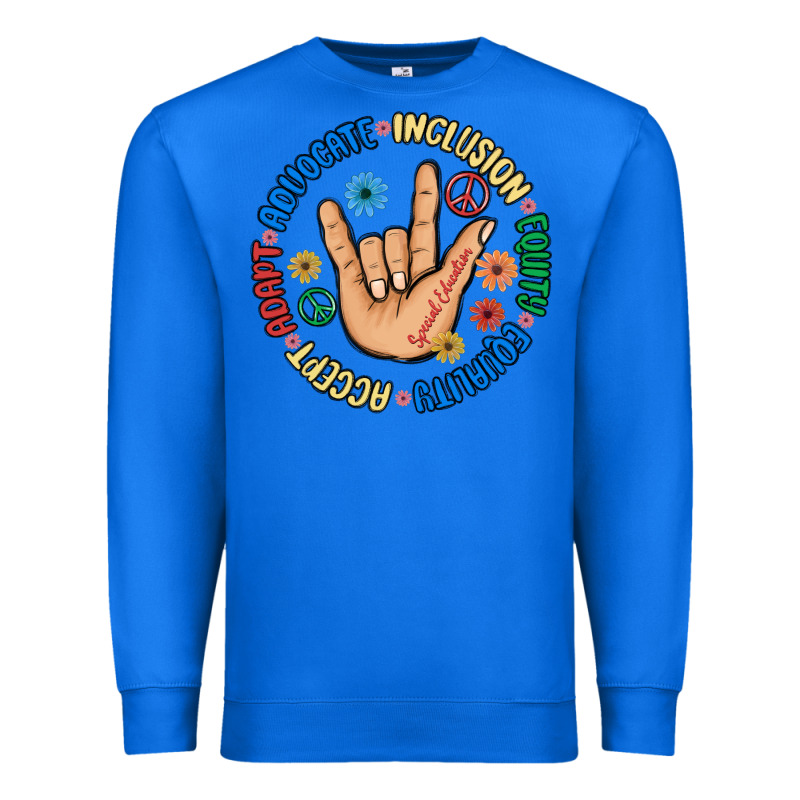 Advocate Inclusion Equity Equality Accept Adapt Premium Sweatshirt by MaliasSmallBusiness | Teevron