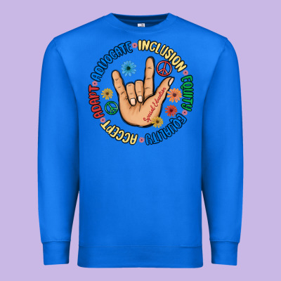 Advocate Inclusion Equity Equality Accept Adapt Premium Sweatshirt Designed By Maliassmallbusiness