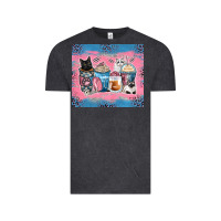 Vintage Black cat coffee cups Vintage Tee - Zillion Design Studio