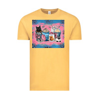 Vintage Mustard cat coffee cups Vintage Tee - Zillion Design Studio