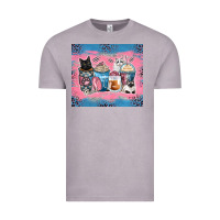 Vintage Zinc cat coffee cups Vintage Tee - Zillion Design Studio