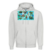 Dove Grey dinosaurs sippy cup Zipper Hoodie - Artiststas