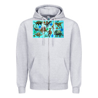 Heather Grey dinosaurs sippy cup Zipper Hoodie - Artiststas