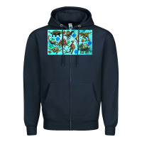 Navy dinosaurs sippy cup Zipper Hoodie - Artiststas