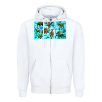 White dinosaurs sippy cup Zipper Hoodie - Artiststas
