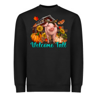 Black Welcome fall pig Heavyweight Sweatshirt - RanaPortraitStore