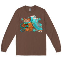 Chestnut Winter Ice Skating Boots And Coffee Long Sleeve Tee - FaDigitalArtStudio