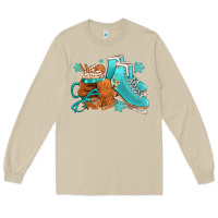 Mushroom Winter Ice Skating Boots And Coffee Long Sleeve Tee - FaDigitalArtStudio