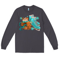 Smoke Winter Ice Skating Boots And Coffee Long Sleeve Tee - FaDigitalArtStudio