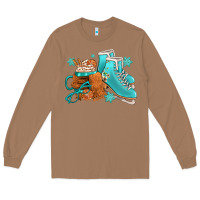 Toasted Coconut Winter Ice Skating Boots And Coffee Long Sleeve Tee - FaDigitalArtStudio