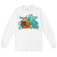 White Winter Ice Skating Boots And Coffee Long Sleeve Tee - FaDigitalArtStudio