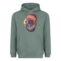 Sage Discus Fish Heavyweight Hoodie - LillyAllenDesigns