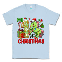 Dusty Blue my first christmas unicorn Classic Tee - FaDigitalArtStudio