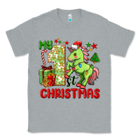 Heather Grey my first christmas unicorn Classic Tee - FaDigitalArtStudio