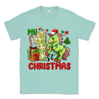 Seafoam my first christmas unicorn Classic Tee - FaDigitalArtStudio