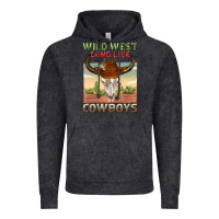 Vintage Black wild west long live cowboys Vintage Hoodie - texasbilliewilder