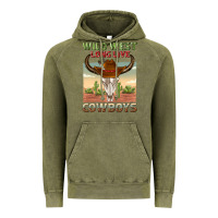 Vintage Olive wild west long live cowboys Vintage Hoodie - texasbilliewilder