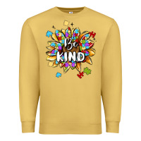Antique Gold be kind Premium Sweatshirt - MaliasSmallBusiness