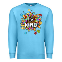 Ocean Blue be kind Premium Sweatshirt - MaliasSmallBusiness