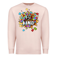 Pale Pink be kind Premium Sweatshirt - MaliasSmallBusiness