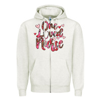 Oatmeal Heather one loved nurse Zipper Hoodie - JahusDesignShop