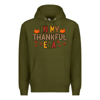 Army Green In My Thankful Era Premium Hoodie - MaliasSmallBusiness