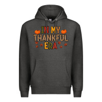Charcoal Heather In My Thankful Era Premium Hoodie - MaliasSmallBusiness