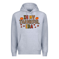 Heather Grey In My Thankful Era Premium Hoodie - MaliasSmallBusiness