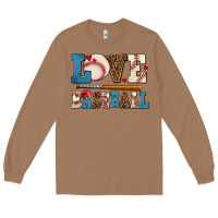 Toasted Coconut love baseball Long Sleeve Tee - AdoDesignShop