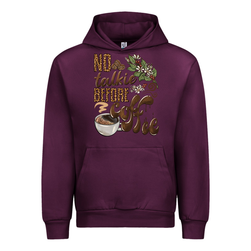 No Talkie Before Coffee Urban Hoodie by BarkalooDesign | Teevron