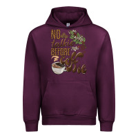 Mauve Wine no talkie before coffee Urban Hoodie - BarkalooDesign