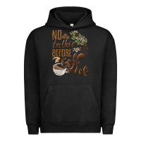 Pigment Black no talkie before coffee Urban Hoodie - BarkalooDesign