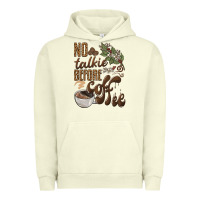 Pigment Pistachio no talkie before coffee Urban Hoodie - BarkalooDesign