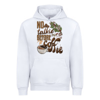 White no talkie before coffee Urban Hoodie - BarkalooDesign