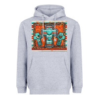 Heather Grey turquoise gemstone crosses Heavyweight Hoodie - Jasminsmagicworld