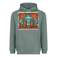 Sage turquoise gemstone crosses Heavyweight Hoodie - Jasminsmagicworld