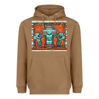 Toasted Coconut turquoise gemstone crosses Heavyweight Hoodie - Jasminsmagicworld
