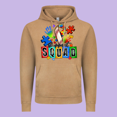 Baseball Support Squad Autism Vintage Hoodie Designed By Zillion Design Studio